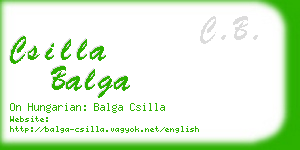 csilla balga business card